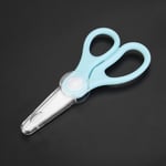 (Blue)Baby Food Scissors With Scissor Cover Lightweight Portable Anti-Slip