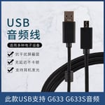 Convient pour Logitech G633 G633s câble de casque câble audio USB prise en charge de la lumière du casque d'appel