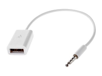 MicroConnect - Ljud/USB-adapter - USB (hona) till 4-poligt minijack (hane) - 20 cm - vit