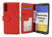 Skimblocker Plånboksfodral Samsung Galaxy A70 (A705F/DS) (Röd)