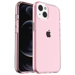Til iPhone 14 Plus Transparent Deksel - Transparent Pink