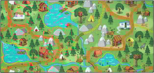 Bil barnmatta Wild Life  95 x 200 cm