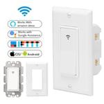 Wifi Wall Switch Touch Panel Led Light Dimmer Smart Home