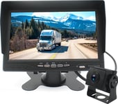 Nvox 7" Ahd Lcd-Bilmonitor För Backning Och Övervakning Med Stöd För 1 Kamera 12V 24V