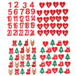 Christmas Label Gift Felt Sticker Advent Calendar Number Xmas Ornament