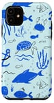 Coque pour iPhone 11 Requin Corail Récifs Coquillage Étoile de Mer Océan Plage Mer