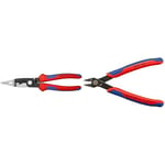 Knipex Pliers for Electrical Installation Black atramentized, with Multi-Component Grips 200 mm 13 82 200 & Electronic Super Knips® Burnished, with Multi-Component Grips 125 mm 78 61 125