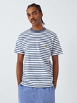 Carhartt WIP Seidler Striped T-Shirt, Blue/White