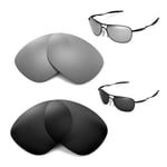 Walleva Polarized Black+Titanium Lenses For Oakley New Crosshair (2012 & after)