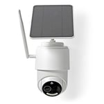 NEDIS Caméra WiFi PTZ extérieure FULL HD 1080P autonome avec panneau solaire  Vision nocturne et capteur de mouvement