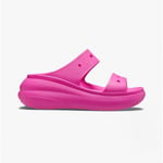 Crocs 207670-6UB CLASSIC CRUSH Womens Summer Platform Wedge Slip On Sandals Pink