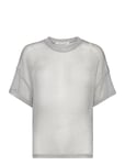Metal Mesh T Shirt - Carabell Designers T-shirts & Tops Short-sleeved Silver Rabens Sal R