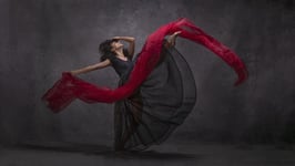 Ballerina With Red Canvas Poster 70x100 cm