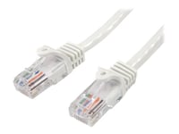 Startech.Com Cat5e Patchkabel Med Hakfria Rj45-Kontakter – 1 M, Vit - Patch-Kabel - Rj-45 (Hane) Till Rj-45 (Hane) - 1 M - Utp - Cat 5E - Stigare, Hakfri - Vit