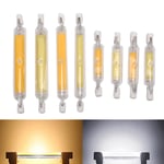 R7s Cob Led Lamp Bulb Glass Tube For Replace Halogen Light Spot 78mm 110v Warm White