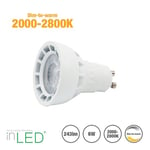 inLED GU10 6W CCT dimbar LED spotlight 2000K-2800K dim-to-warm