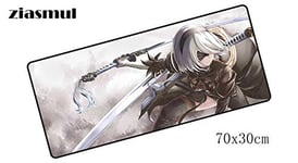 OLUYNG mouse pad Locked edge game mouse pad mouse mousepad for computer mouse mats notbook de nier automata computer padmouse 700x300mm Size 800x400x3mm mat 4