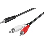 INECK® Câble 1,5m RCA Jack Audio Stéréo Cordon Jack 3.5mm vers 2 RCA Mâle Compatible avec TV PC Smartphone Ampli Chaîne HiFi Barre