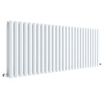 Hudson Reed Revive Double Horizontal Radiator 600mm H x 1572mm W Gloss White