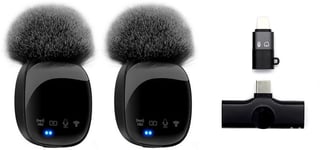 Moobio R8 Pro Wireless Lavalier Microphone x2