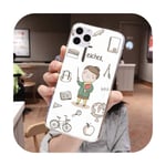 PrettyR Cartoon Cute Profession Teacher Customer Phone Case Capa for iPhone 11 pro XS MAX 8 7 6 6S Plus X 5S SE 2020 XR cover-a4-For iphone XR