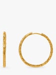 Orelia Molten Mid Size Hoop Earrings, Gold