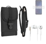 For Asus ROG Phone 6 Pro + EARPHONES Belt bag outdoor pouch Holster case protect