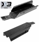 Kraken RC X3 v2 Polymer Chassis w/Steel Insert for HPI Baja 5b/5T/5SC - Black
