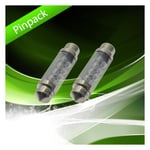 Lampa, C5W 24V LED Röd 42 mm, 2-pack Ledson