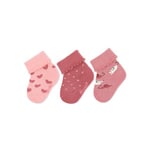 Sterntaler Babystrumpor 3-pack möss rosa
