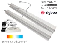 2x Green-ID LED Troldtekt planforsænket 60 cm, med Zigbee/Push Driver