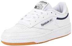Reebok Homme Club C 85 Sneaker, FTWR Gomme en Caoutchouc Albâtre 06 Blanc, 44 EU