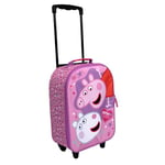 Undercover - Chariot Peppa Pig pour Enfant – Compartiment Principal spacieux – Compagnon de Voyage idéal – Barre télescopique réglable et fixable, Rose, Chariot pour Enfant