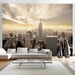 Fototapet - New York - Manhattan ved daggry - 196 x 154 cm - Selvklæbende