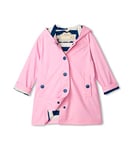 Hatley Girls Splash Rain Jacket, Pink (Classic Pink/Navy), 4 Years