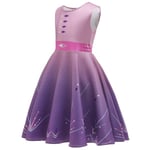 Disney Elsa Frozen Girls Princess Dress Purple 120 Cm