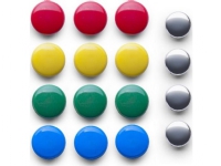 Zeller uppsättning med 12 runda magneter, MIX färger