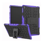 Huawei MediaPad M5 Lite hybrid plast skyddsskal med inbyggt fotstöd - Violett