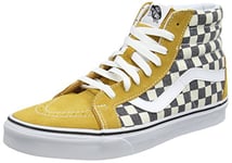 Vans Mixte Adulte Sk8-Hi Reissue Sneakers Hautes, Multicolor Checkerboard Spruce Yellow, 38.5