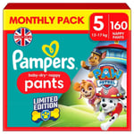 Pampers Paw Patrol Baby Dry Size 5 Diaper Pants 12-17kg Monthly Pack 160 Nappies