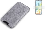 Felt case sleeve for Xiaomi Redmi A1 grey protection pouch