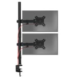 Duronic Dual Monitor Arm Stand DMT152VX1, Vertical PC Desk Mount, Extra Tall 100