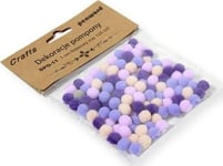 Dekorationer Pompoms 1Cm Mix Lila 120St