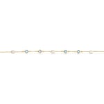 Scrouples 9 Karat Guld Halsband Med Sötvattenspärlor Och Zirconia 33883H,M