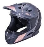Kali Protectives Zoka Stripe Youth Full face Mountain Bike Helmet for MTB, BMX, Downhill and Cycling - Mat Black/Bronze YL