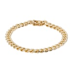 BNH Pansar Fasett 8 karat guld Armband 1,65 mm