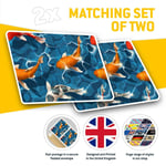 2 x Rectangle Stickers 7.5 cm - Beautiful Koi Carp Fish Sea Creatures Cool Gift