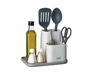 Joseph Joseph Duo Kitchen Worktop Organiser, Kitchen and Storage Organisation for Gadgets, Utensils and Condiments, Grey