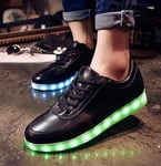 LED skor sneakers Barn/Vuxna, SVARTA - storlek 27-45