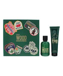 Dsquared2 Mens Green Wood 2 Piece Gift Set: Eau De Toilette 100ml - Shower Gel 150ml - One Size